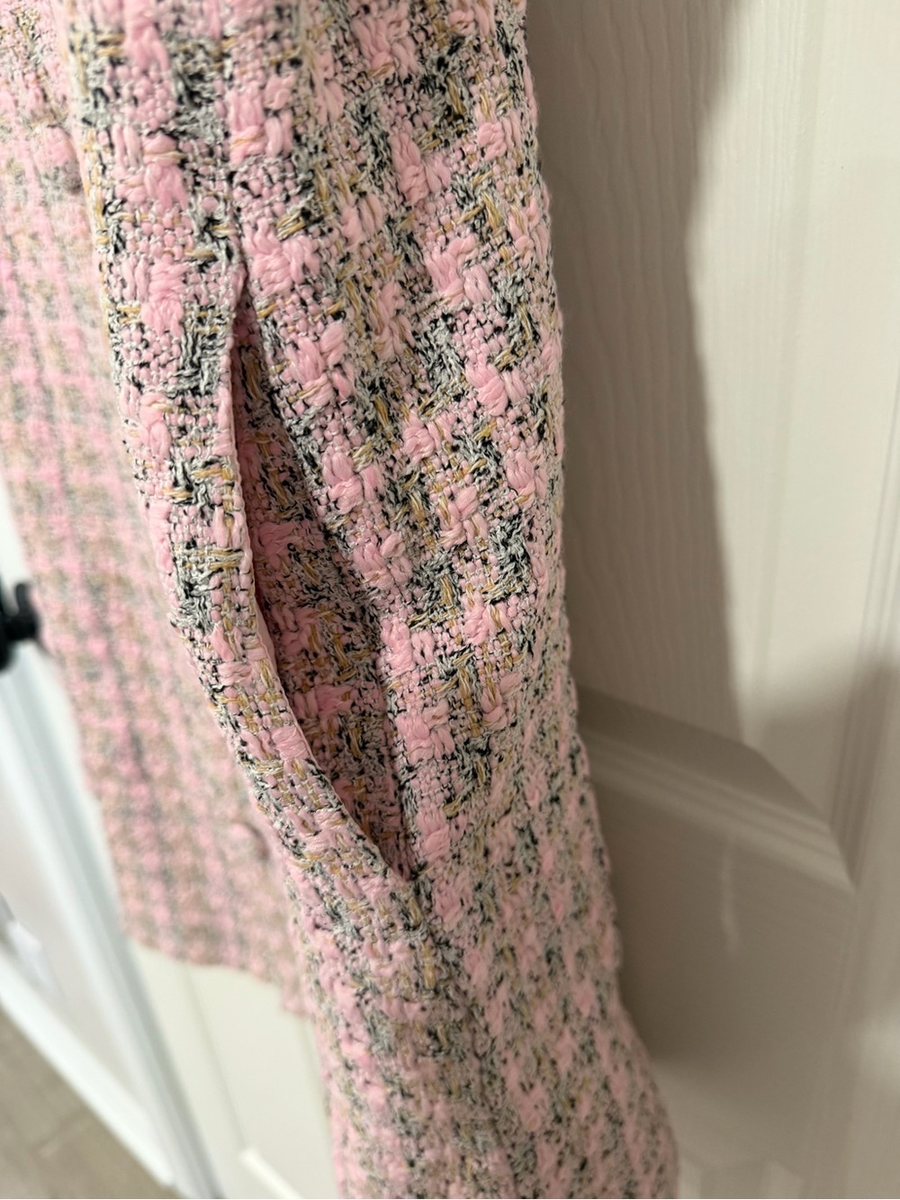 NWT Tuckernuck Pomander Place Pink Quiet Luxury Preppy Tweed Medium Shift Dress - Picture 5 of 8